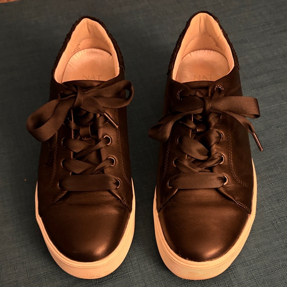 Naturalizer Black Leather Sneakers